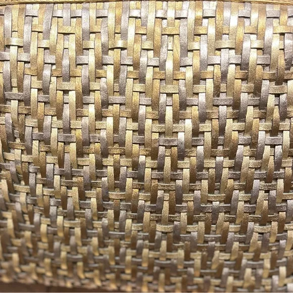 Gold Woven Brazilian Leather Crossbody - Picture 3 of 12